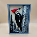 Pileated Sentinel Woodpecker Shadowbox