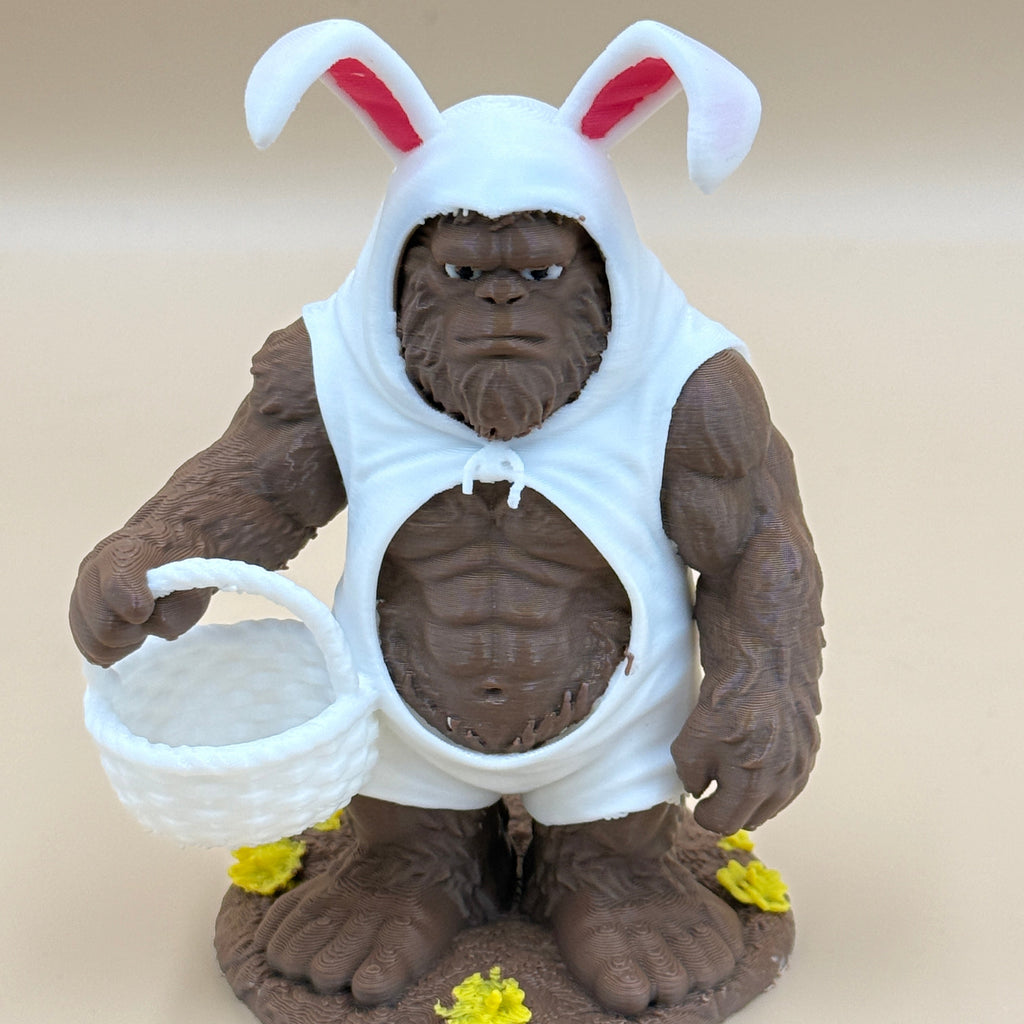Bigfoot Bunny Holding Basket