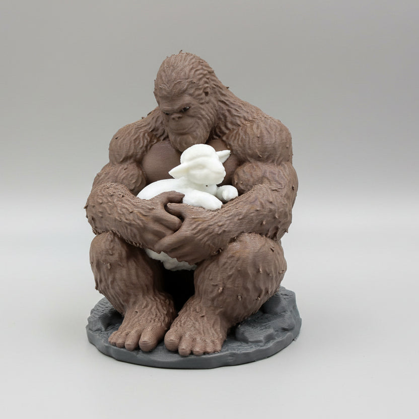 Bigfoot Holding a Lamb - Easter Edition