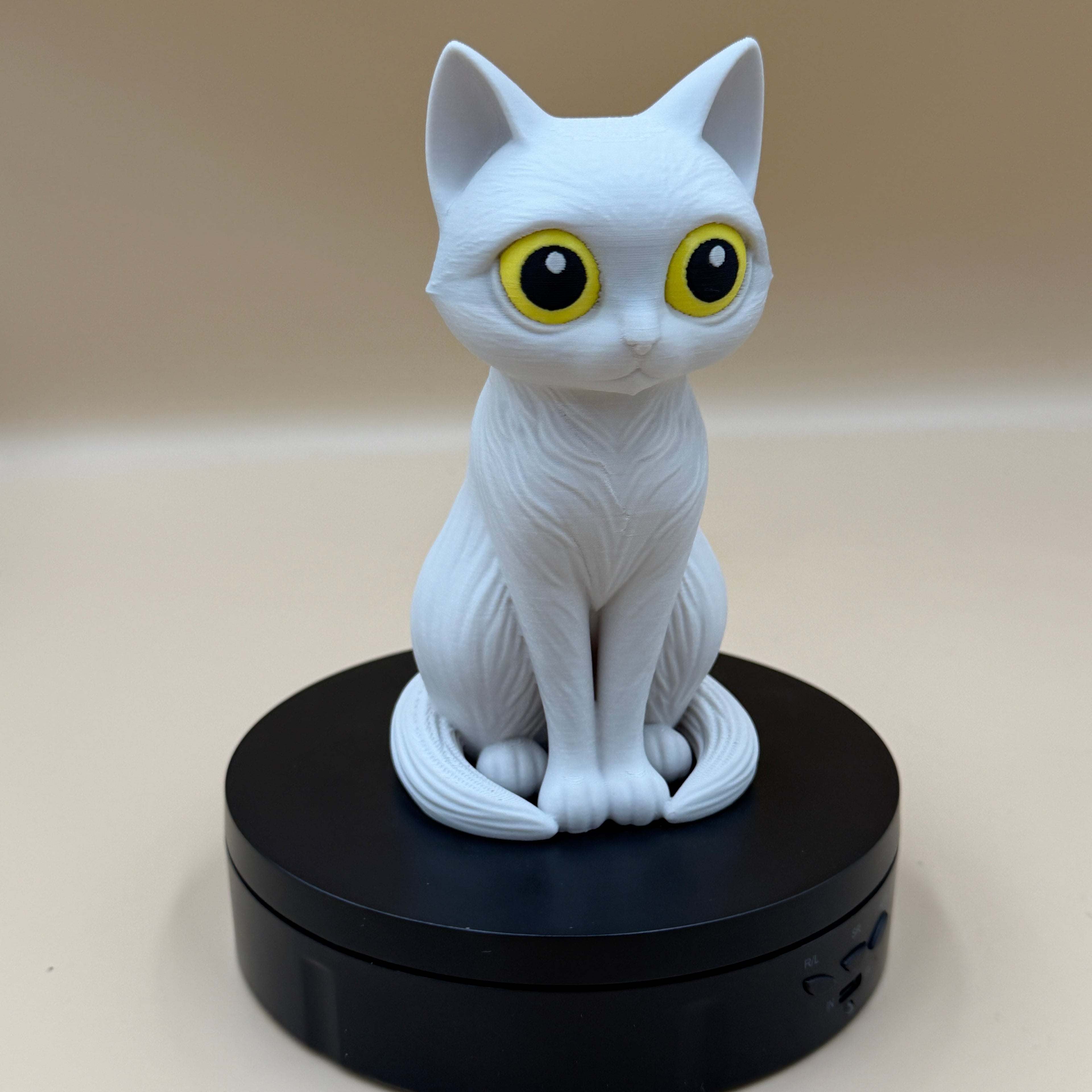 Moon-watch Cat Statue