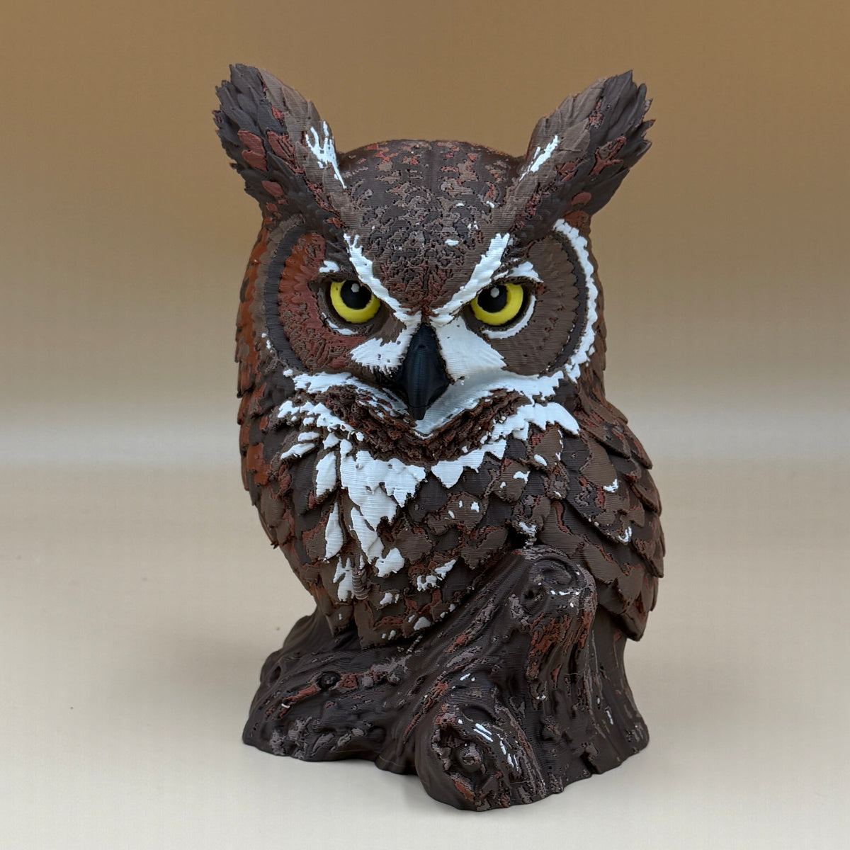Great Horned Owl Bust