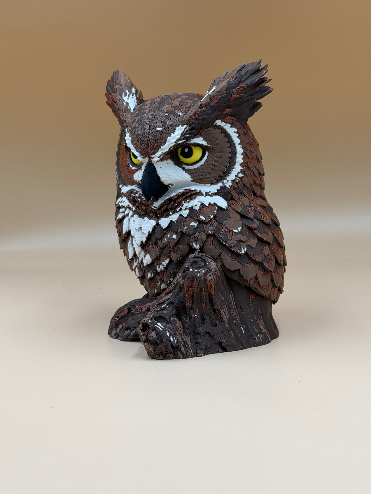 Great Horned Owl Bust