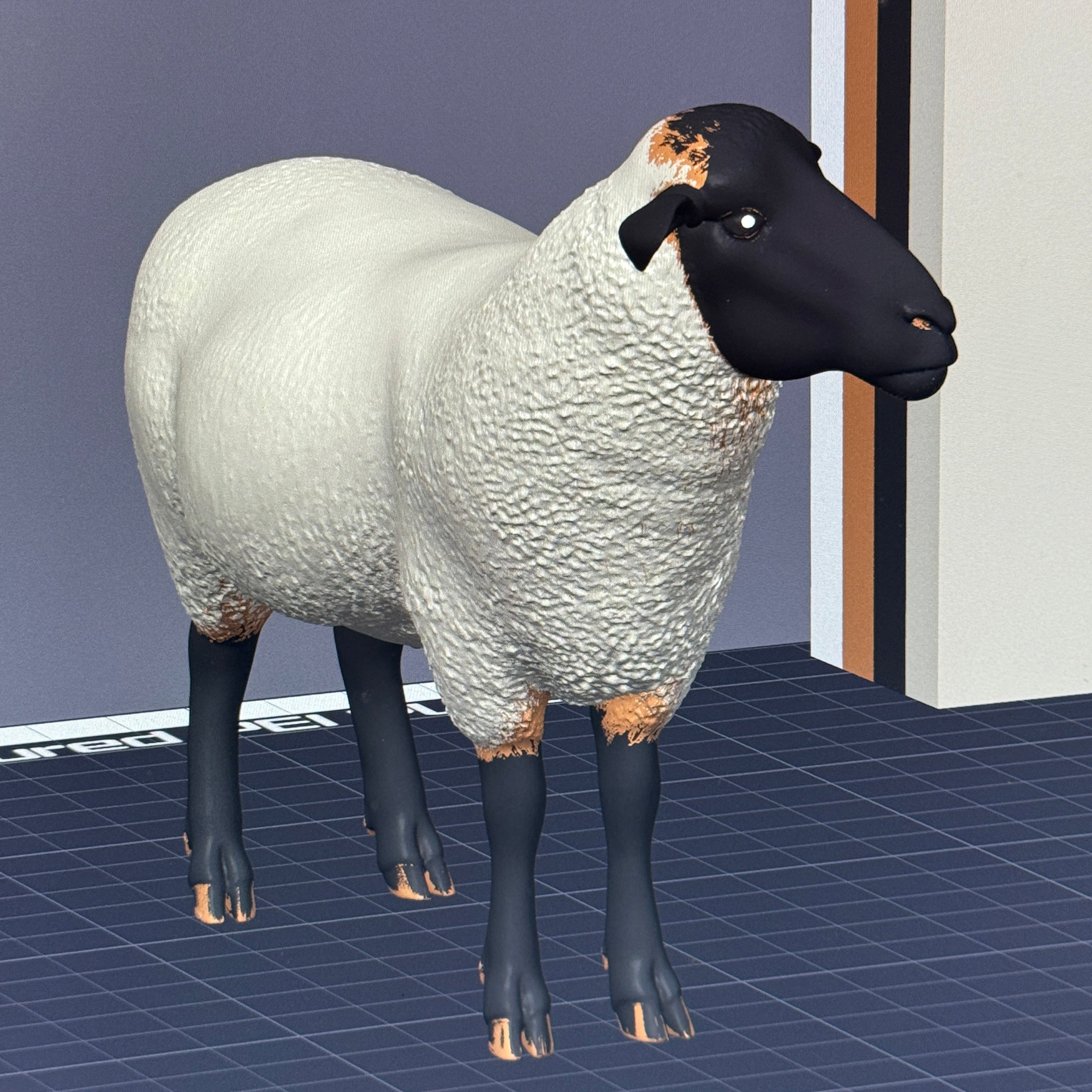 Suffolk Black Faced Sheep 3MF + Commercial License