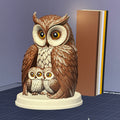 Mother of the Hollow - Mother Owl with Two Owlets 3MF + Commercial License