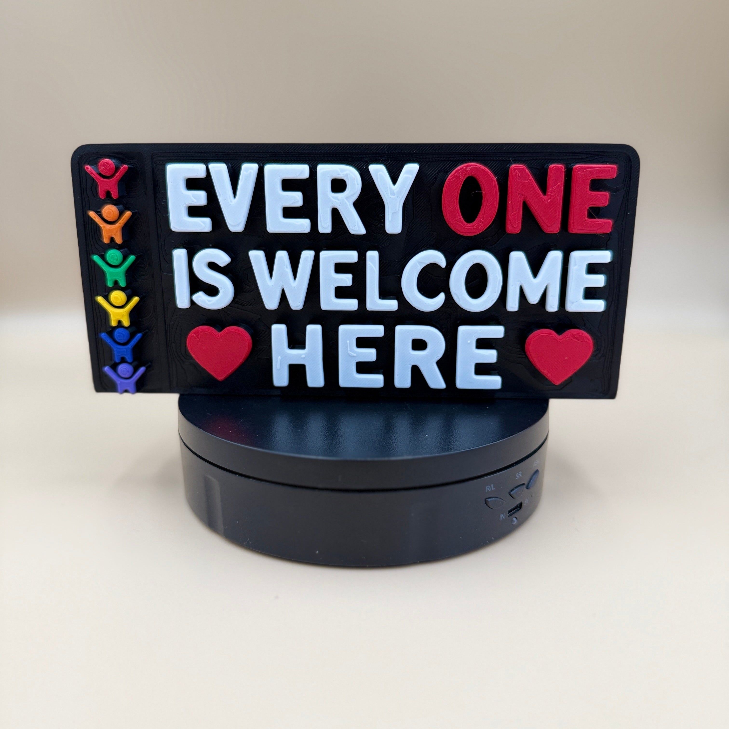 Everyone is Welcome Here Sign 3MF + Commercial License