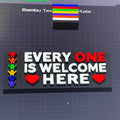 Everyone is Welcome Here Sign 3MF + Commercial License