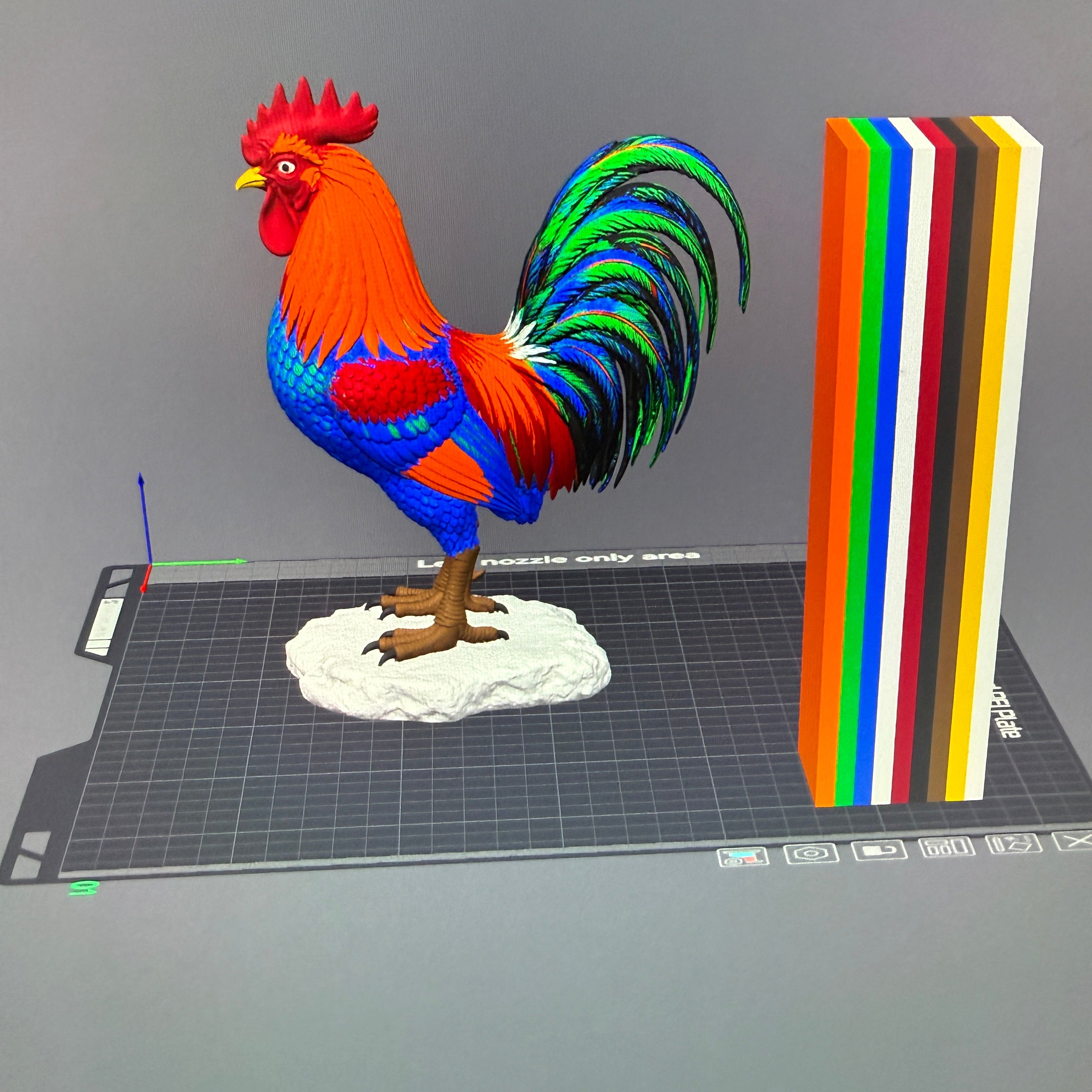 Rainbow Rooster 3MF + Commercial License