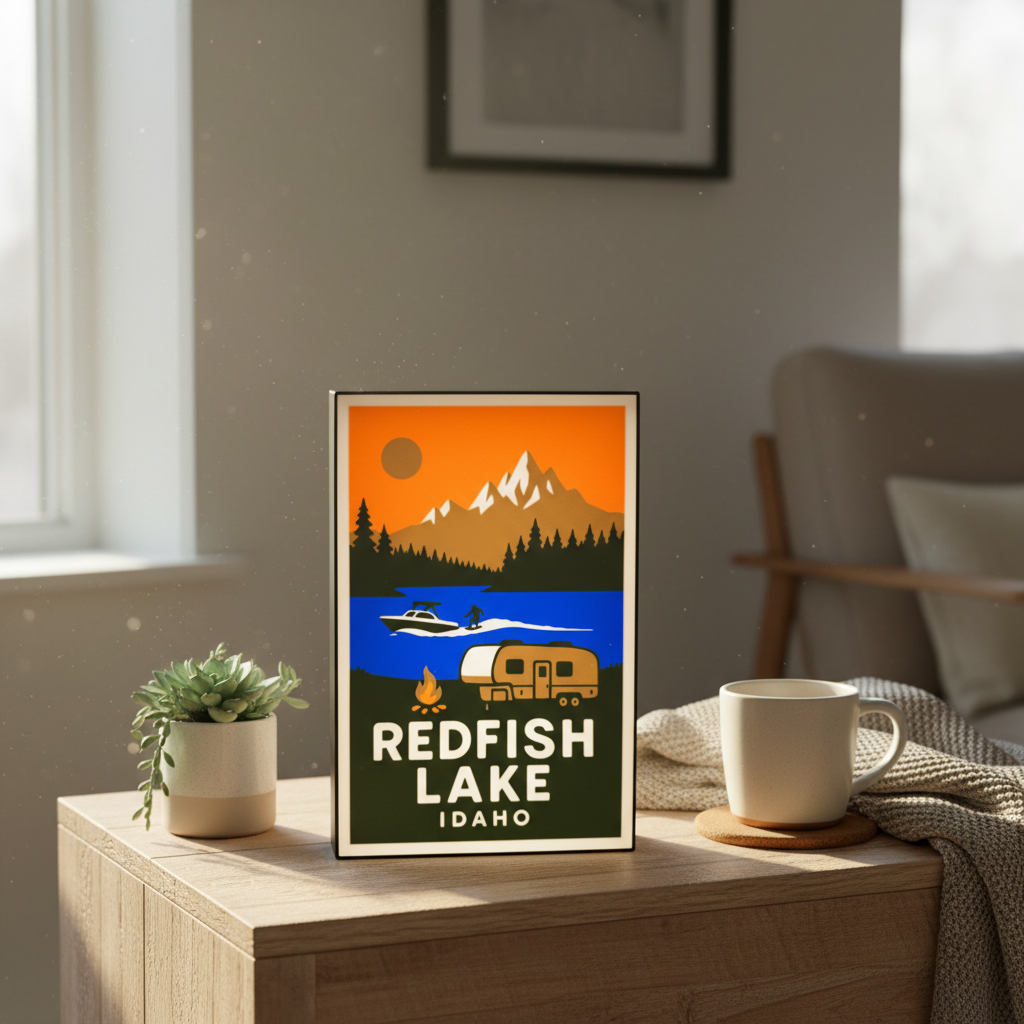 Redfish Lake Light Box Lifestyle Image